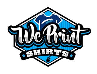 We Print Shirts logo design by DreamLogoDesign