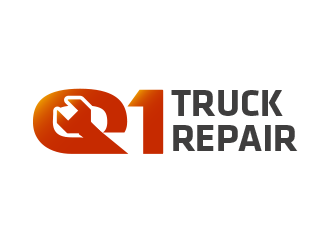 Q1 Truck Repair logo design by BeDesign