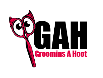 Groomins A Hoot LLC logo design by BeDesign