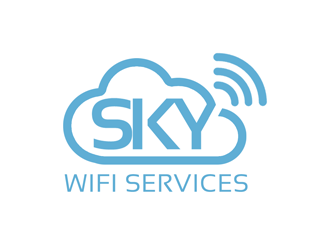 Sky Wifi Services logo design by kunejo
