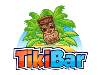 Tiki Bar logo design by ElonStark