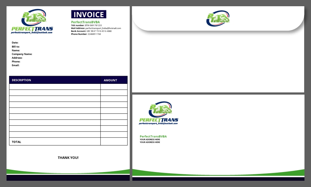 PerfectTrans BVBA logo design by Gelotine