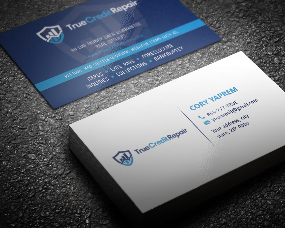 True Credit Repair logo design by Boomstudioz