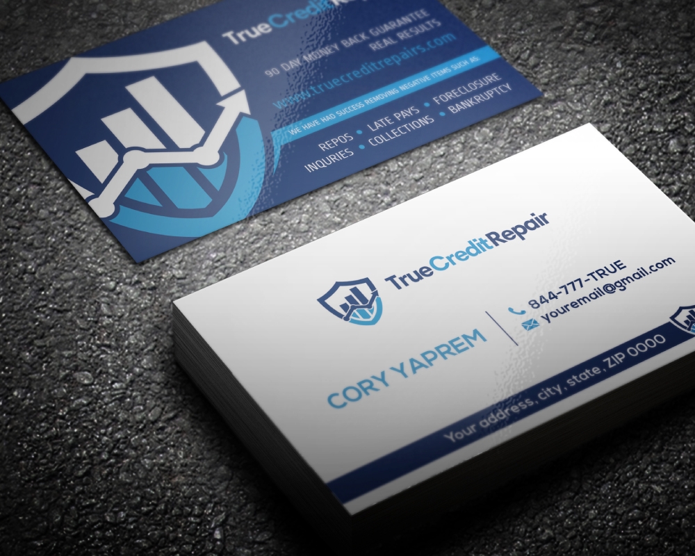 True Credit Repair logo design by Boomstudioz