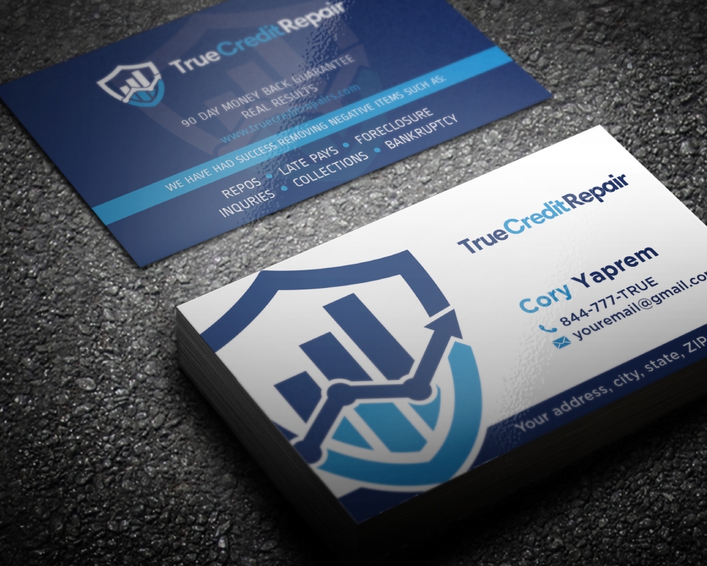 True Credit Repair logo design by Boomstudioz