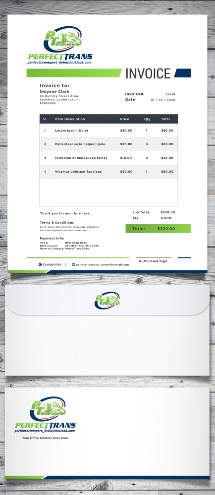 PerfectTrans BVBA logo design by scriotx