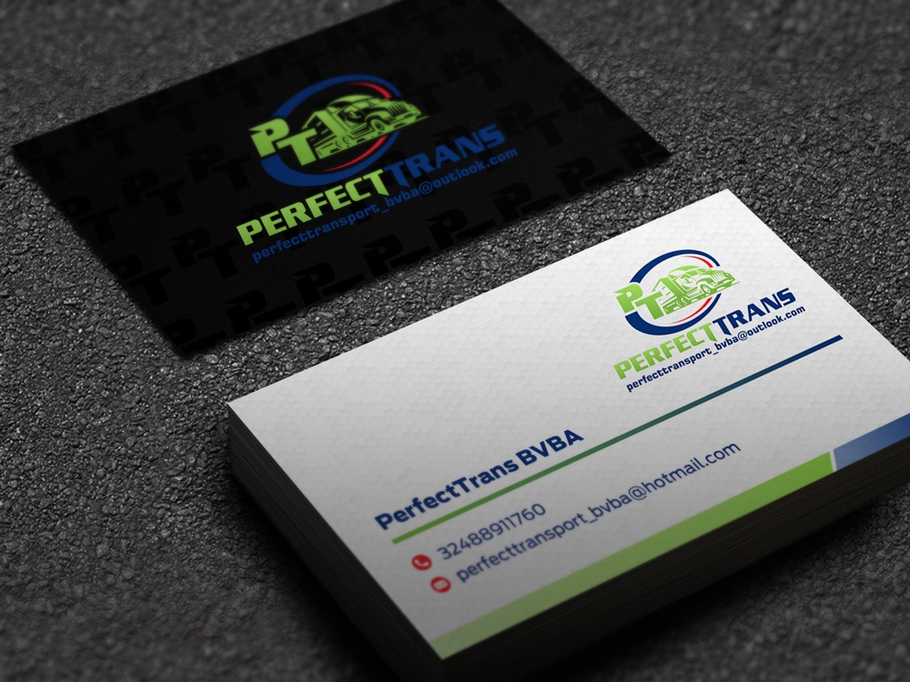 PerfectTrans BVBA logo design by KHAI