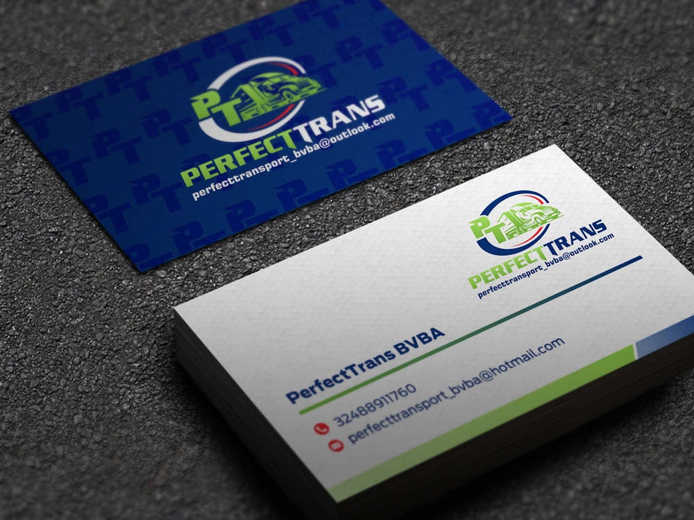PerfectTrans BVBA logo design by KHAI