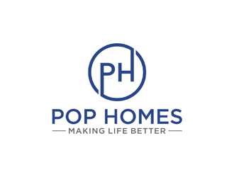PoP Homes logo design by johana