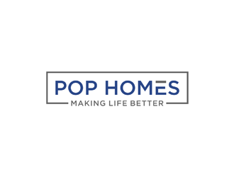 PoP Homes logo design by johana