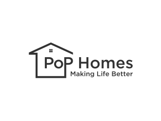 PoP Homes logo design by Gravity