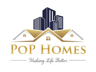 PoP Homes logo design by stayhumble