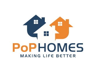 PoP Homes logo design by akilis13