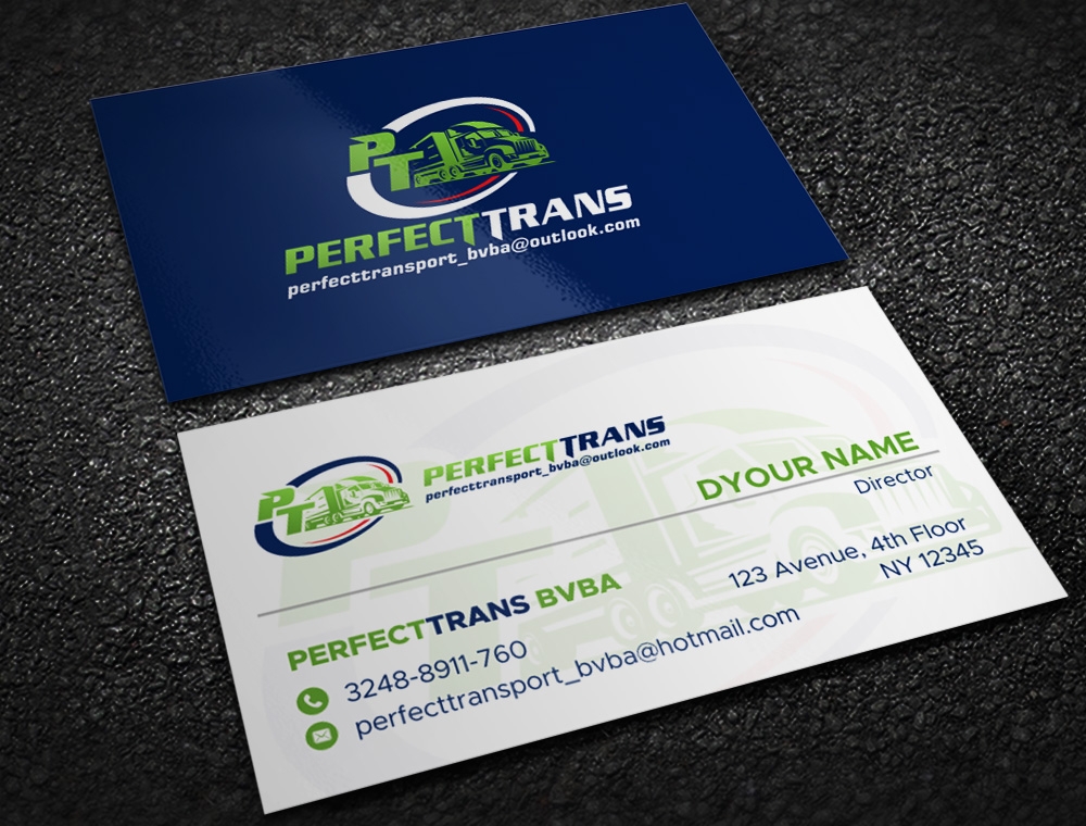 PerfectTrans BVBA logo design by Kindo