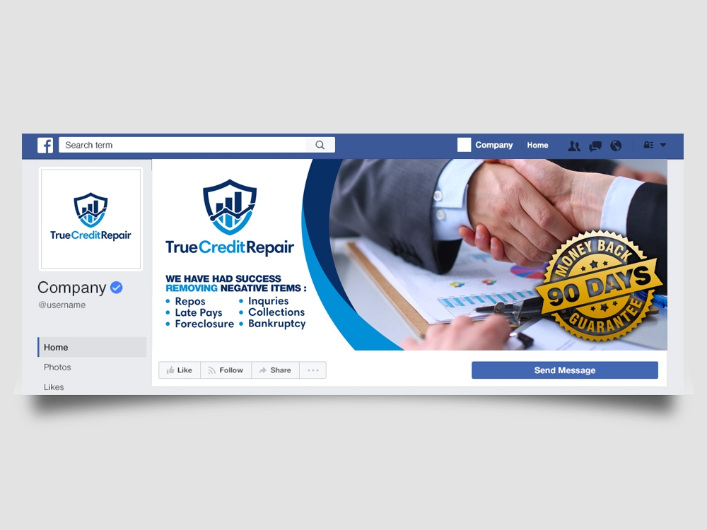 True Credit Repair logo design by Realistis