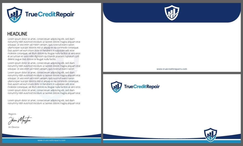 True Credit Repair logo design by Gelotine