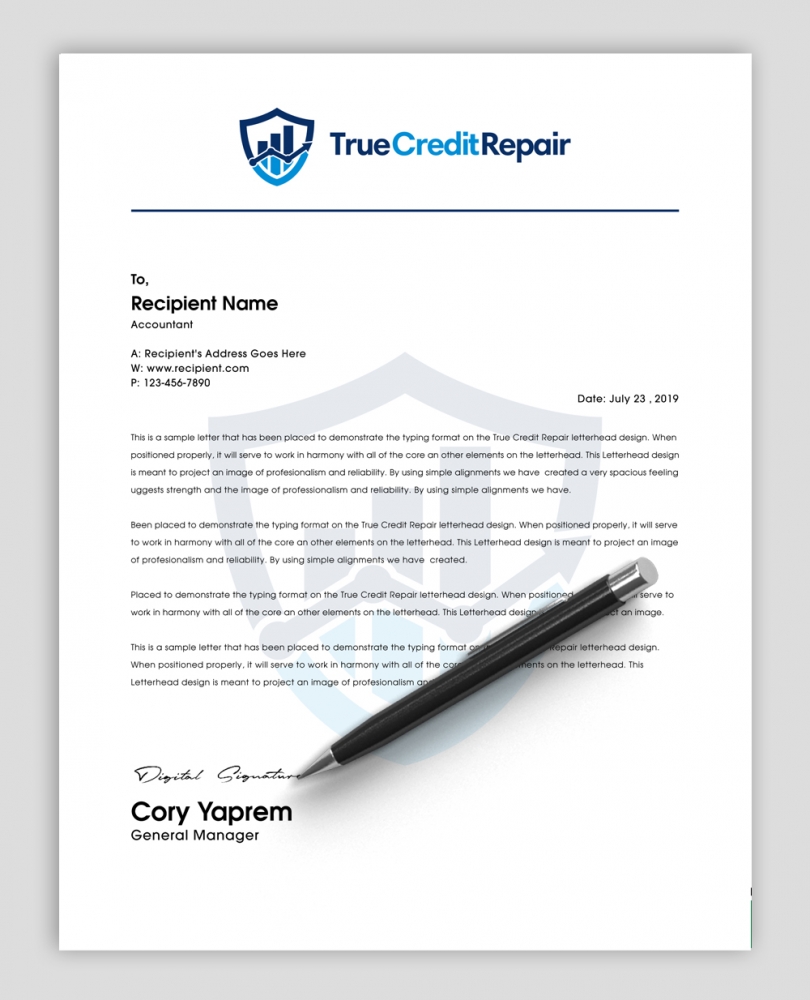 True Credit Repair logo design by abss