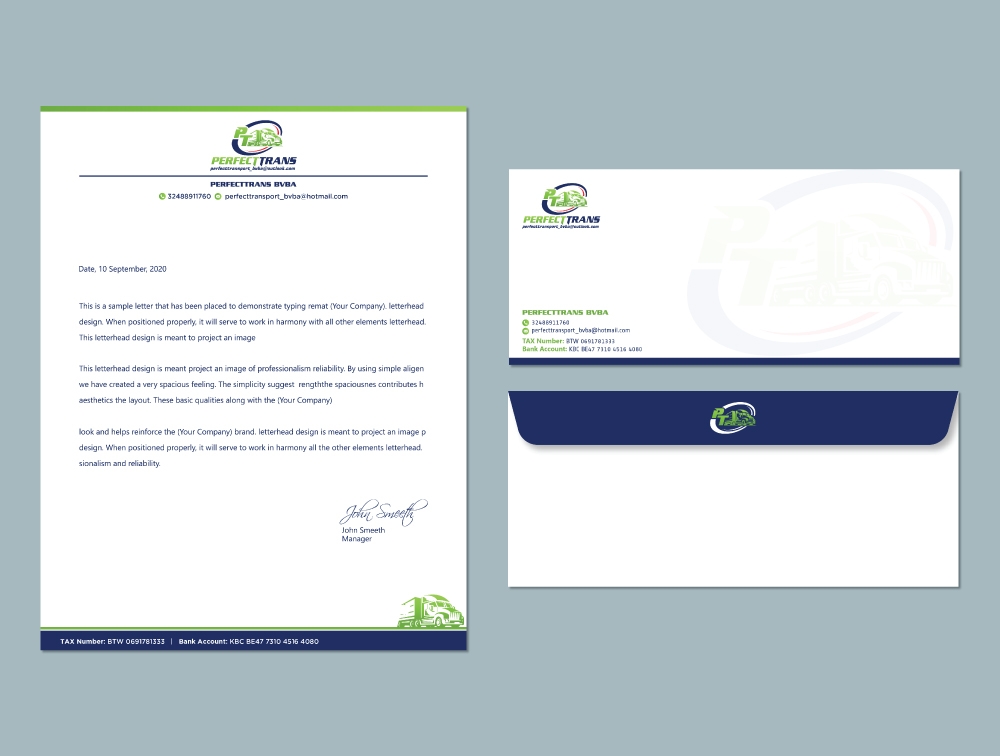 PerfectTrans BVBA logo design by Boomstudioz