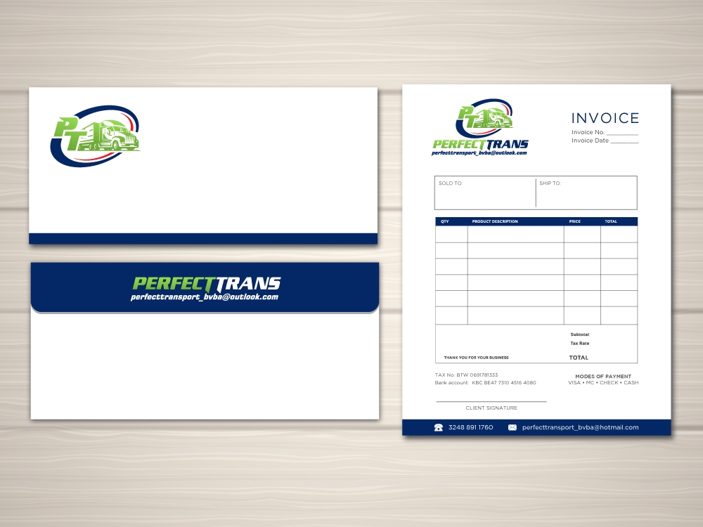 PerfectTrans BVBA logo design by labo