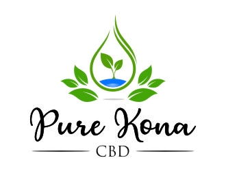 Pure Kona CBD logo design by jetzu