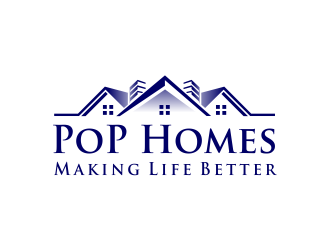 PoP Homes logo design by AisRafa