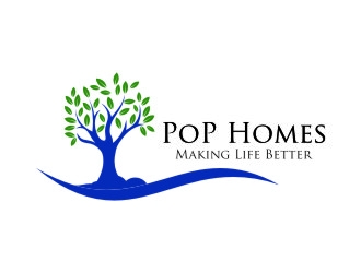 PoP Homes logo design by jetzu