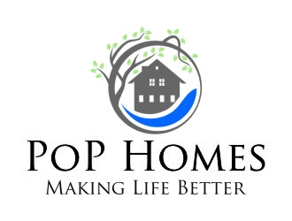 PoP Homes logo design by jetzu