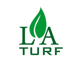 L A Turf logo design by naldart