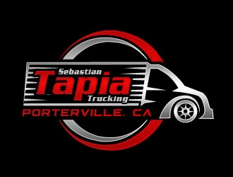 Sebastian Tapia Trucking logo design by Benok