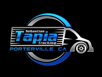 Sebastian Tapia Trucking logo design by Benok