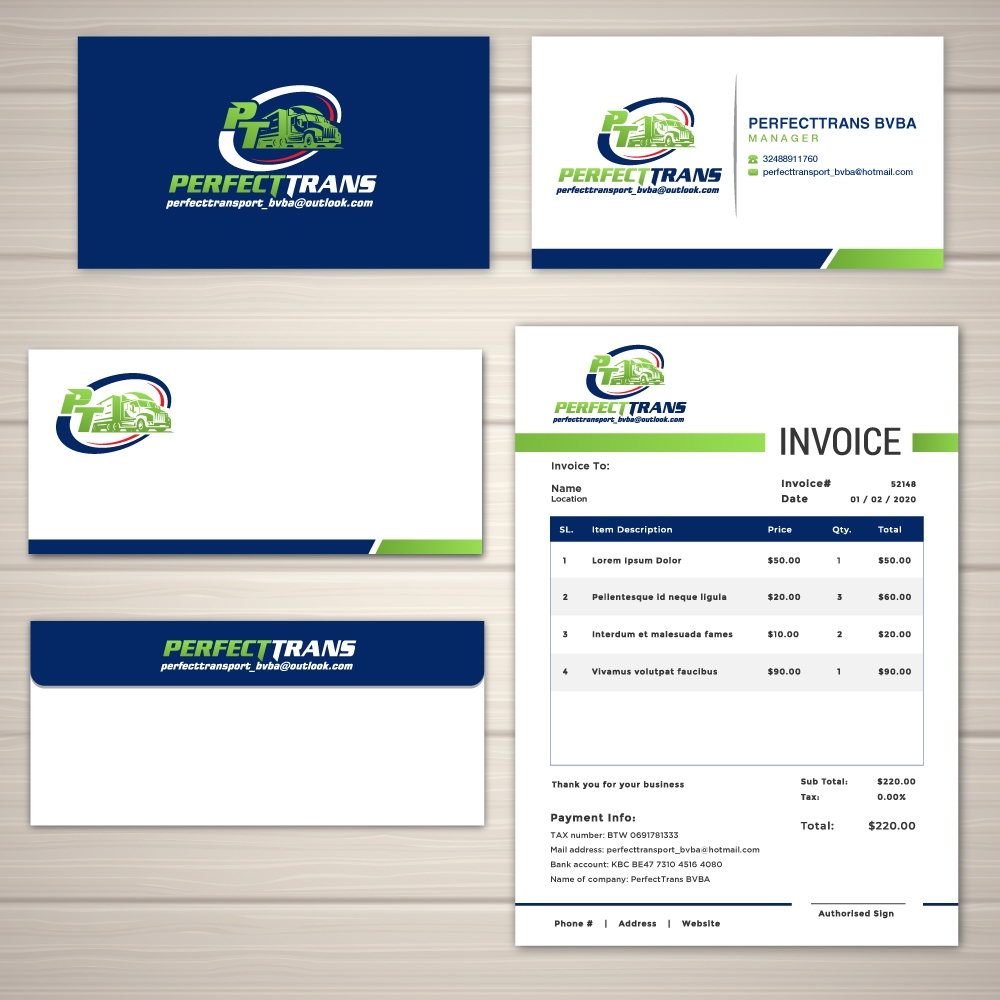 PerfectTrans BVBA logo design by labo