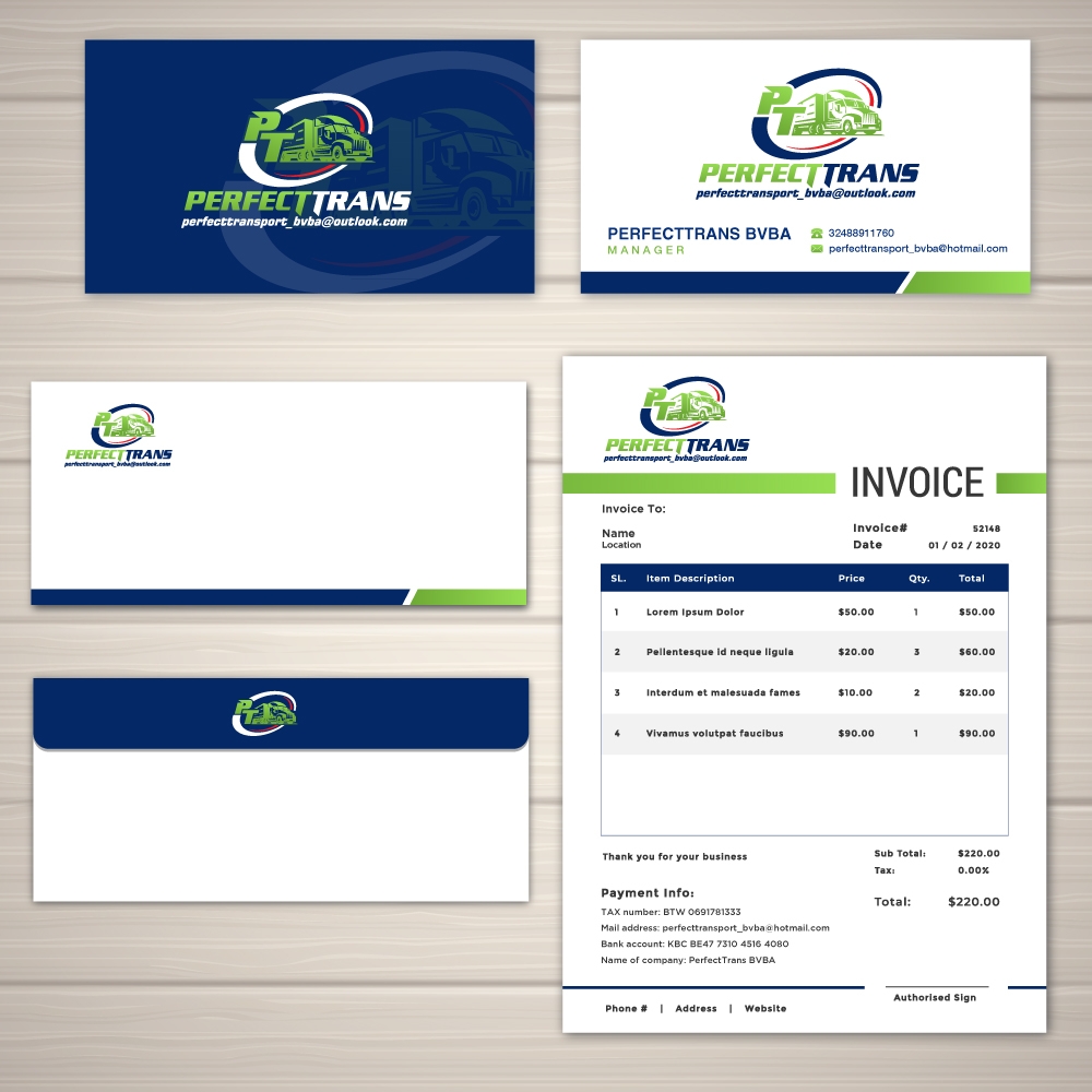 PerfectTrans BVBA logo design by labo