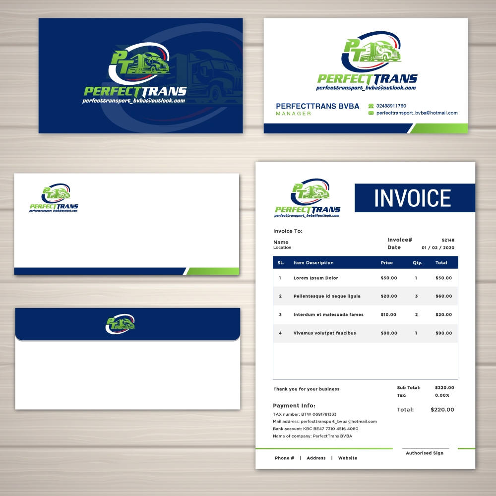 PerfectTrans BVBA logo design by labo