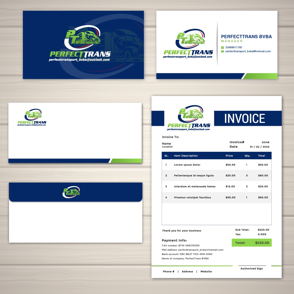 PerfectTrans BVBA logo design by labo