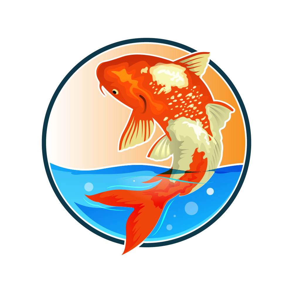 Koi Pond Info logo design by bulatITA