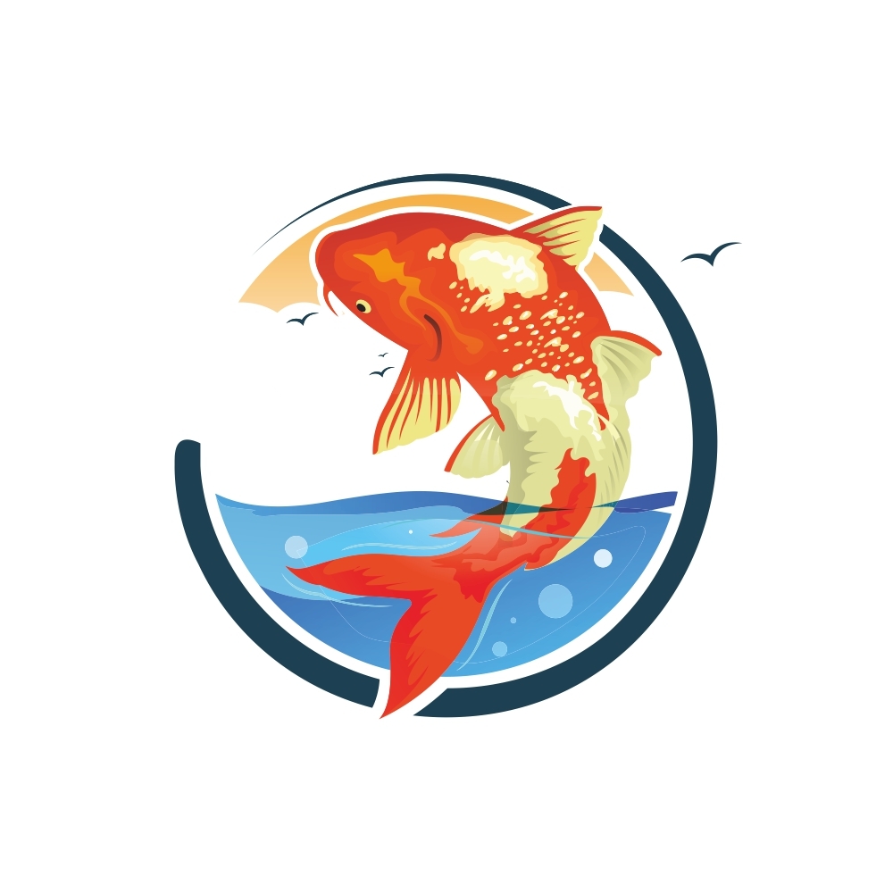 Koi Pond Info logo design by berkahnenen