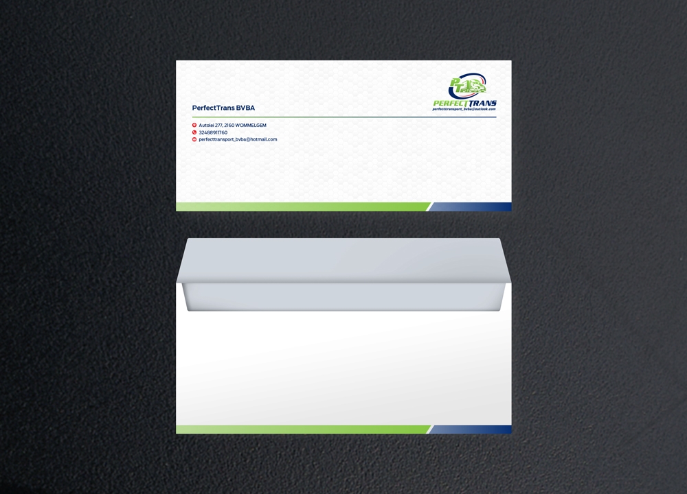 PerfectTrans BVBA logo design by KHAI