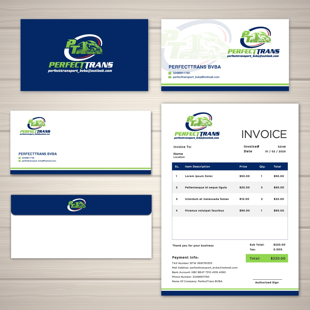 PerfectTrans BVBA logo design by labo