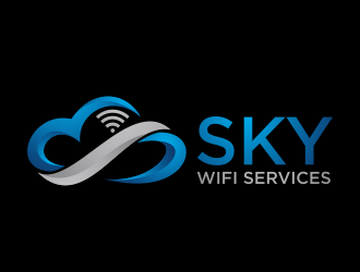 Sky Wifi Services logo design by eagerly