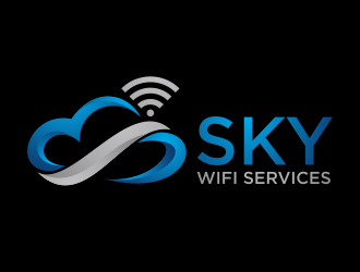 Sky Wifi Services logo design by eagerly