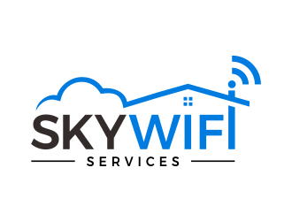 Sky Wifi Services logo design by creator_studios