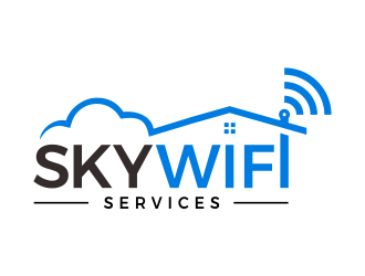 Sky Wifi Services logo design by creator_studios