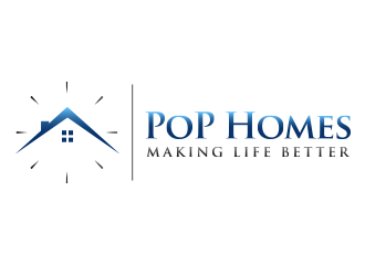 PoP Homes logo design by BeDesign