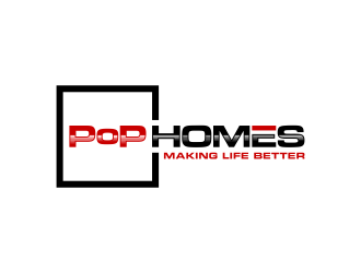 PoP Homes logo design by pionsign