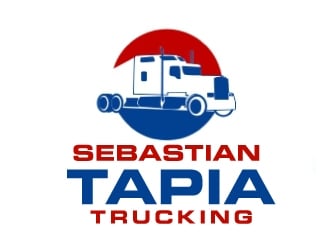 Sebastian Tapia Trucking logo design by ElonStark