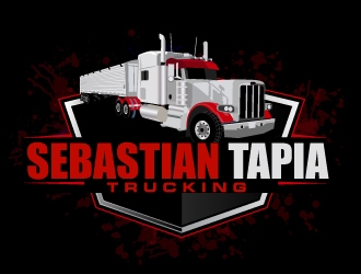 Sebastian Tapia Trucking logo design by ElonStark