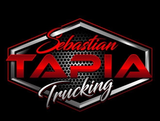 Sebastian Tapia Trucking logo design by Suvendu