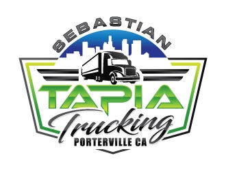 Sebastian Tapia Trucking logo design by invento
