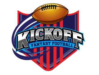 Kick Off Fantasy Football logo design by logoguy