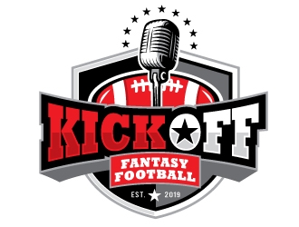 Kick Off Fantasy Football logo design by REDCROW